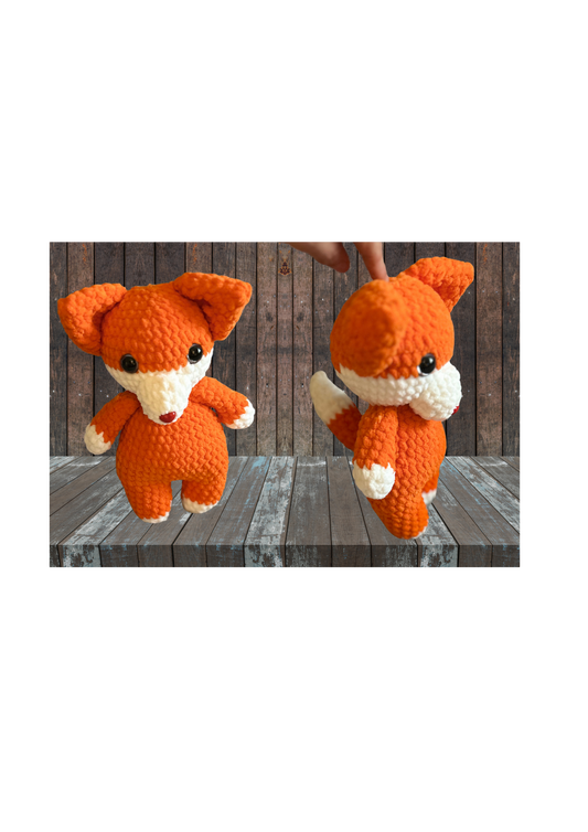 Crochet Fox plushie, Baby, Gift, Hand made